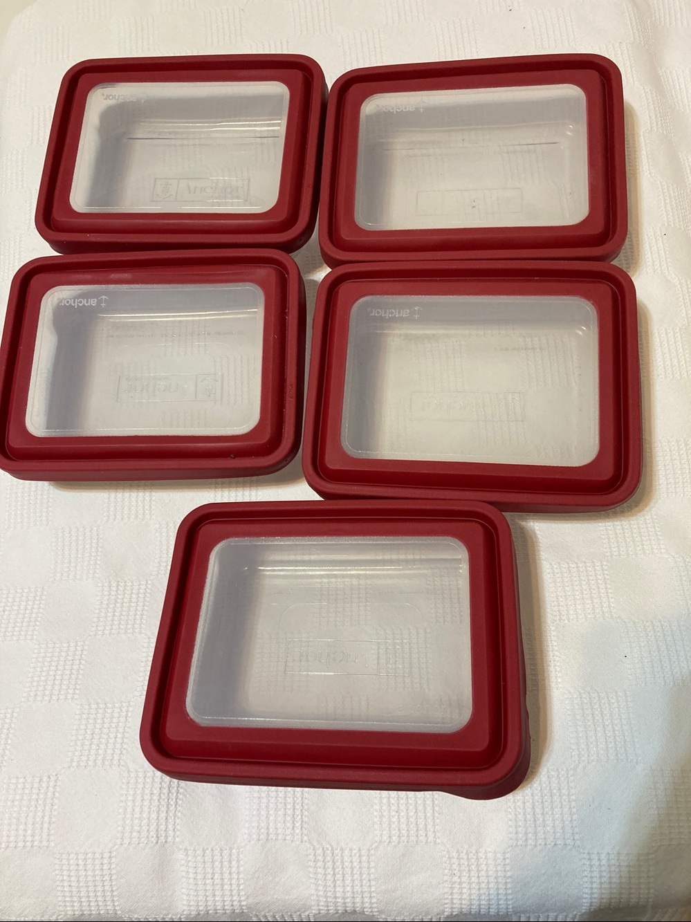 ANCHOR HOCKING TRUE SEAL 10 PIECE RECTANGLE GLASS STORAGE SET